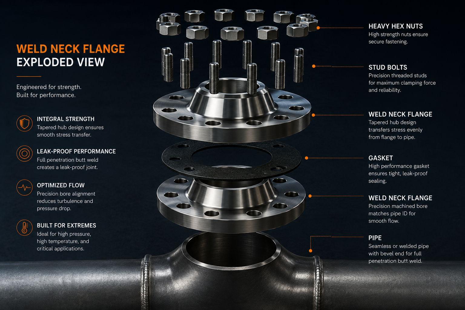 Slip On Flange vs Weld Neck Flange Comparison